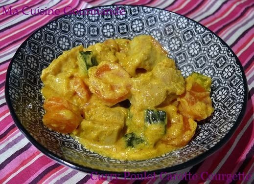 poulet ou crevettes curry jaune lait de coco