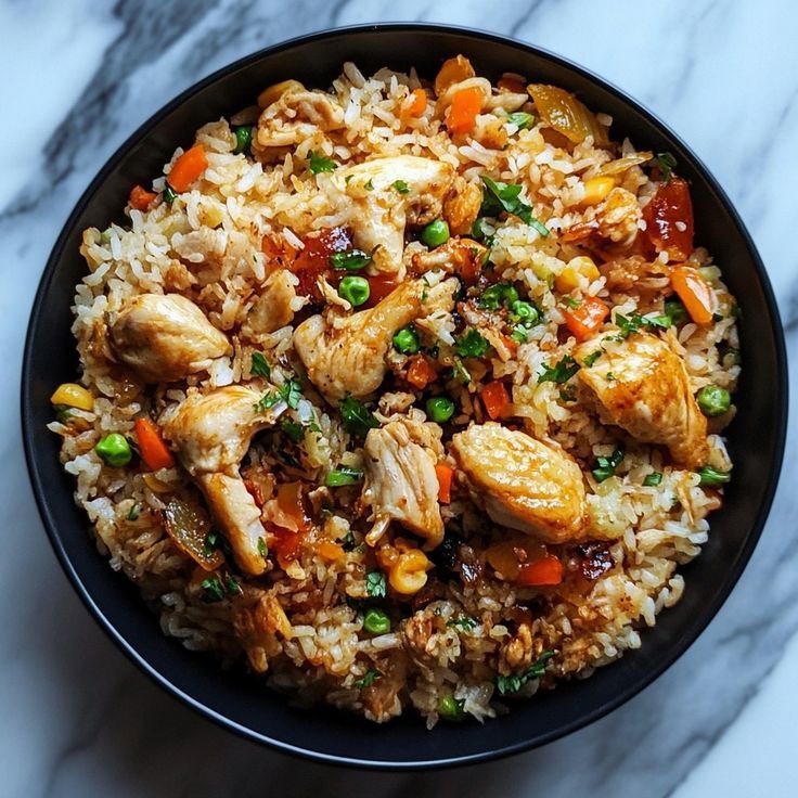 riz sauté poulet ou crevettes